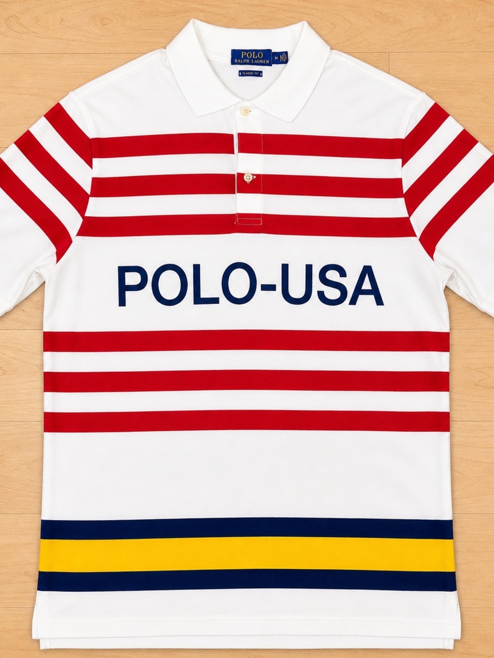 Polo by Ralph Lauren White Red Navy Yellow Striped POLO‑USA Polo
